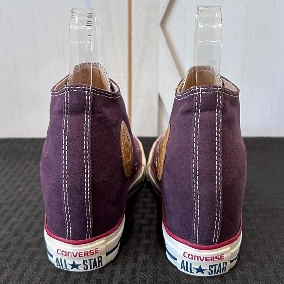 Converse Chuck Taylor Lux Mid Wedge Sneakers in Maroon - Picture 7 of 10